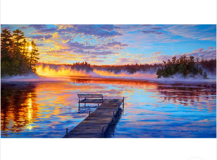 Paint By Number Kit- Lake Sunset