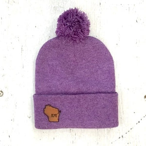Beanie Hat - WI HOME (purple)