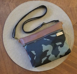 Leather Handmade Purse- Camo